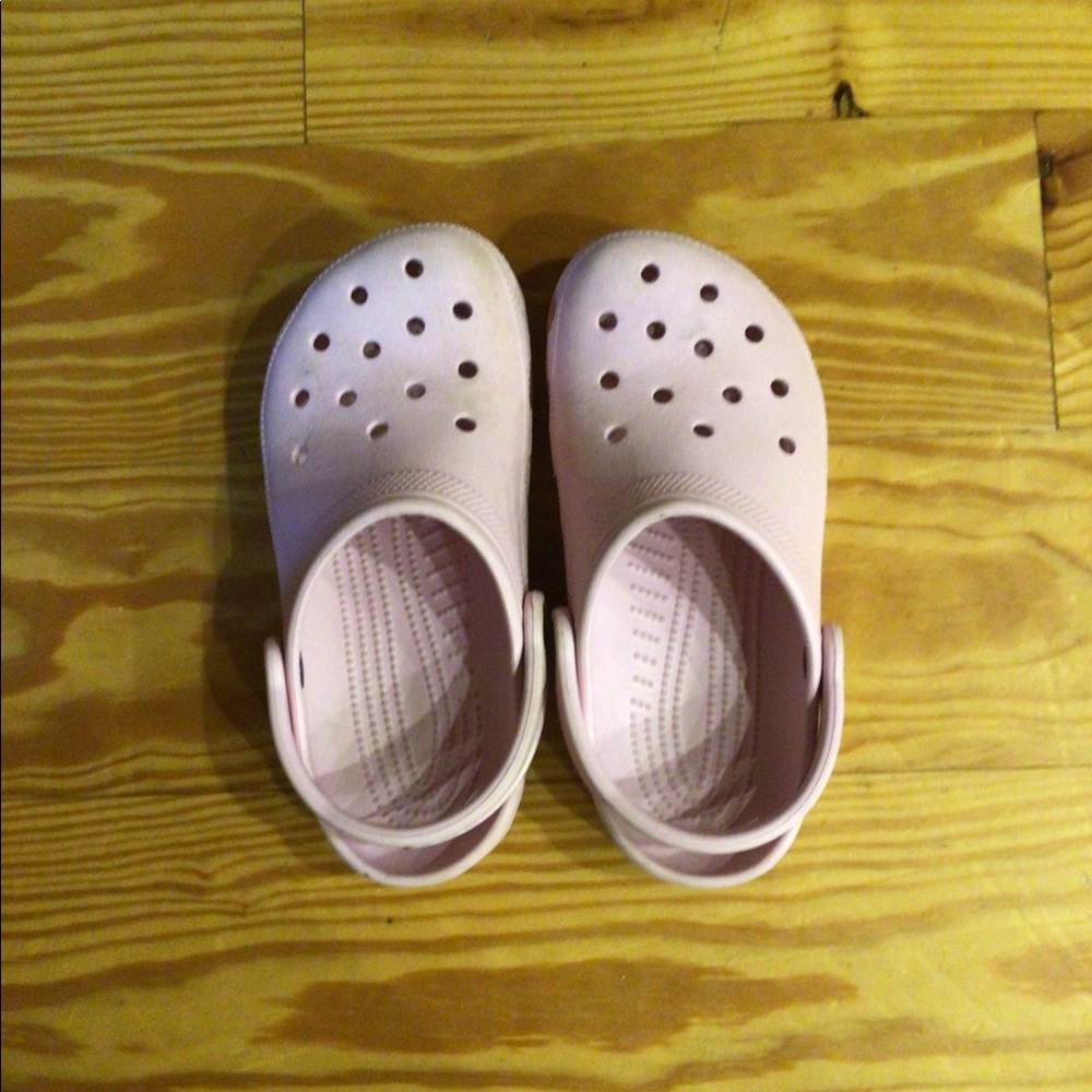 Pink crocs